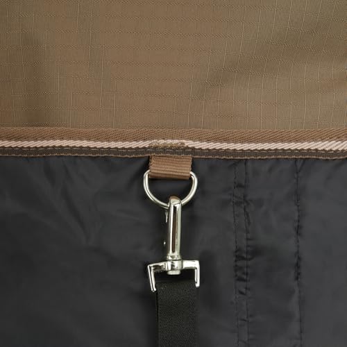 Horze Glasgow Heavy Weight Waterproof Winter Turnout Horse Blanket (350g Fill) - Cocoa Mocha - 75 in