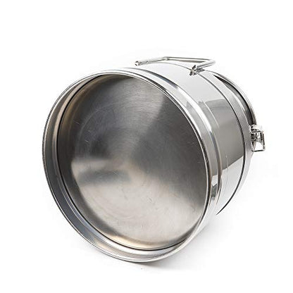 20 Liter 5.25 Gallon Stainless Steel Milk Can Wine Pail Bucket Milk Can Tote Jug Sealed (20L) - size: 20L