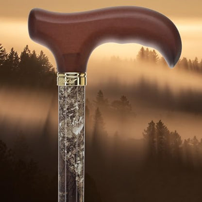 Royal RC Canes Walking Sticks for Men and Women - Stylish Designer Fashionable Adjustable Derby Canes - Lightweight Aluminum Cool Walking Sticks with HD Patterns - color: Dark Brown / Multicolor