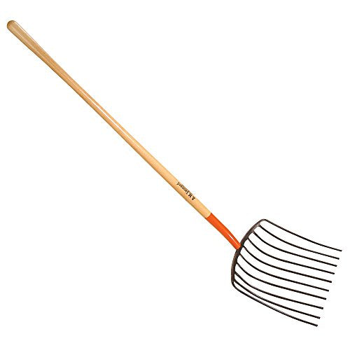 A.M. Leonard Forged Steel Scoop Fork, 10 Tines, 48 Inch Ash Handle