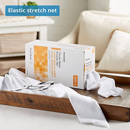 McKesson Tubular Elastic Retainer Net Dressing, Non-Sterile, Head, Thigh, Chest, Size 8, 34 in x 25 yd, 1 Count, 2 Pack - size: Size 8 1 Count (Pack of 2)