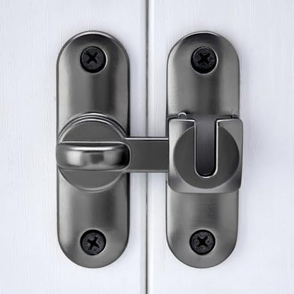 Grey 90/180 Degree Barn Door Latches,Flip Gate Lock - color: Gray