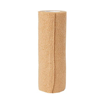 Medline Non-Sterile Self Adherent Cohesive Bandages, Tan, 6" x 5 yds., (15.2 cm x 4.6 m), Not Made From Natural Rubber Latex, Pack of 12 - size: 6" x 5 yd