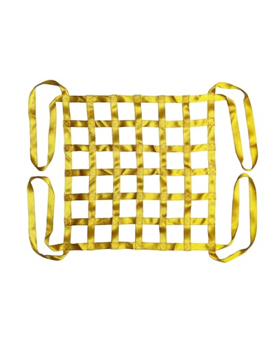 4.92' x 4.92' Heavy Duty Cargo Lifting Net, Yellow - color: Yellow, size: 4.92'X4.92'