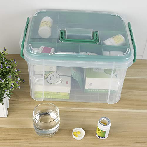 First Aid Kit Container, Clear Organizer Box, Medicine Organizer