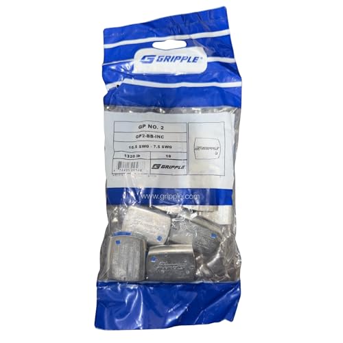 Gripple GP No.2, Trellis Wire Joiner (11-7.5 Gauge), End Post Tension and Terminate - (10 Count)