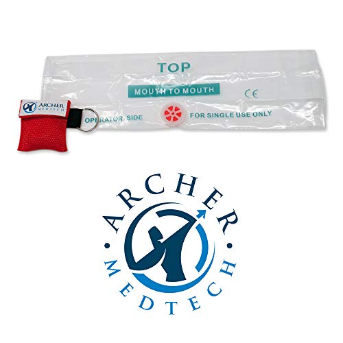 CPR Keychain Face Shields with One-Way Valve, 50 Pack - size: 50