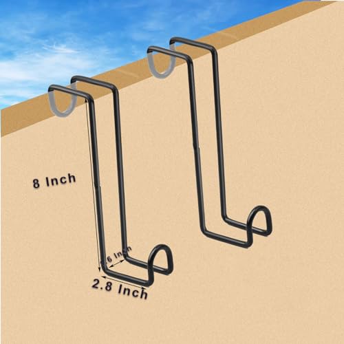 2Pack 8 Inch Tack Hook,Heavy Duty Metal Over Rail Tack Hooks Stall Hooks for Hanging Horse Bridles Halters and Buckets