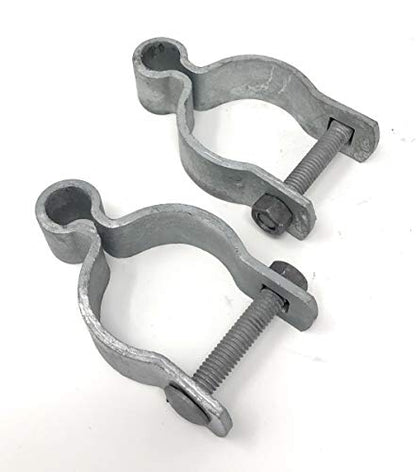 Pressed Steel Chain Link Fence Frame Hinge w/Bolt - (2 Sets Pack) (1-7/8") - size: 1-7/8 Inch