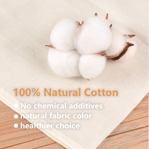 3-Pack 14x14 Inch Nut Milk Bags – Heavy Duty 100% Unbleached Cotton Reusable Strainer for Almond Milk, Oat Milk, Cold Brew, Celery Juice, Yogurt & Cheese Making