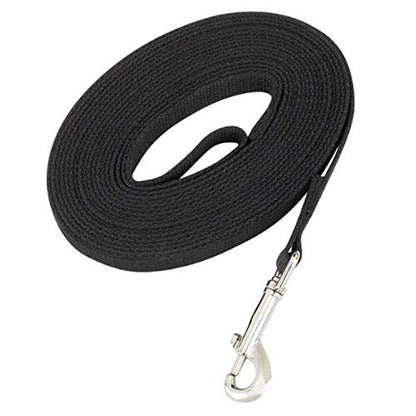 Guardian Gear Cotton Web Dog Training Lead 50'x5/8", Black - color: Black, size: 50-Feet