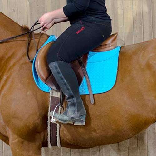 Derby Originals Extra Comfort All Purpose English Saddle Pad with Removable Memory Foam - color: Blue