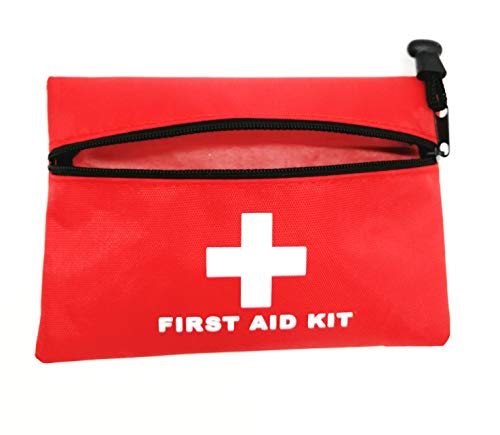Red Emergency Pouch - Small Travel First Aid Bag for Car, Home, Office & Outdoors (8x5.5) - style: 8x5.5inch