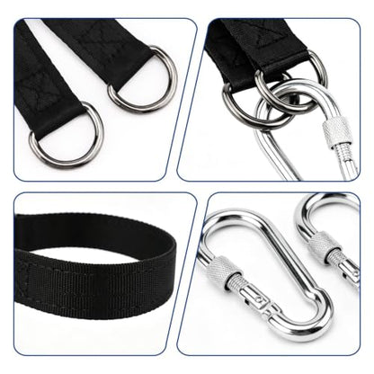 2 PCS Tree Swing Straps Hanging Kit with 2 Carabiners, 29cm / 0.95FT Length Tree Swing Hanging Straps Kit Perfect for Tree Swing Hammocks Punching Bag Gym Bar Chair Seat Outdoor - size: 0.95ft 2PCS