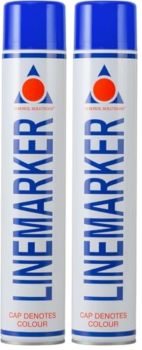 Aerosol Solutions Line Marker Blue 26 Oz | Grass and Road Spray Paint, All Purpose Striping Paint Spray | Perfect for Athletics, Sports Fields & Pavement (Pack of 2) - color: Blue, size: 26 Ounce (Pack of 2)