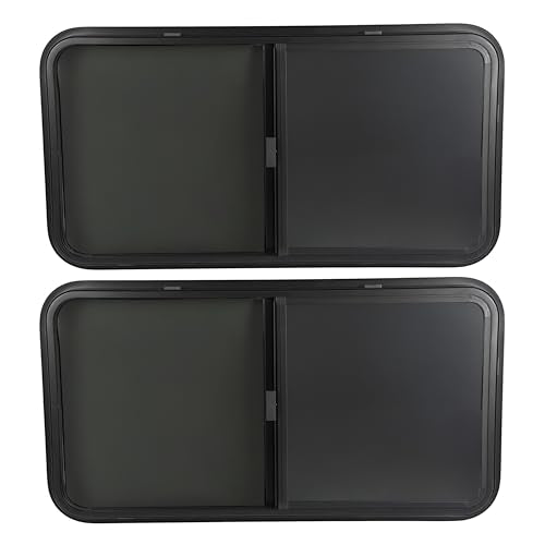 HECASA RV Window 42" W X 22" H Teardrop Horizontal Sliding Window W/ Trim - size: 42" W x 23" H