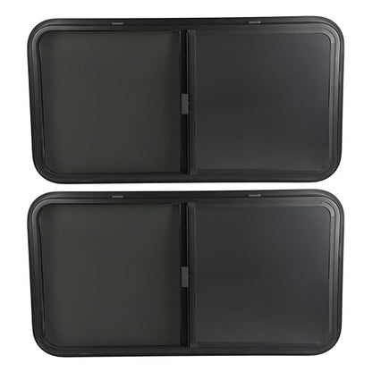 HECASA RV Window 42" W X 22" H Teardrop Horizontal Sliding Window W/ Trim - size: 42" W x 23" H