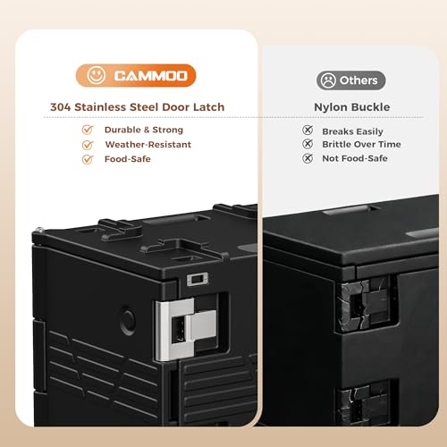 CAMMOO NSF Certification 82QT Non-Electric Hot Box Food Warmer with Casters