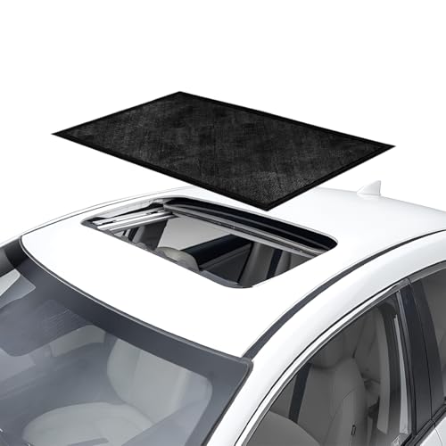 Car Sunroof Sun Shade, 25.6"×39.4" Magnetic Screen Breathable Mesh Car Roof Cover, UV Sun Protection Shades for Moonroof & Side Windows, Sunroof Screen for Overnight Camping