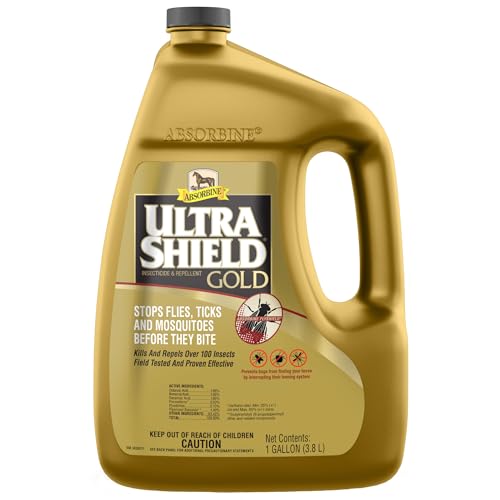 Absorbine UltraShield Gold 128oz Insecticide & Repellent for 100+ Insects, Use on Horses - size: 128 Ounce w/o Sprayer