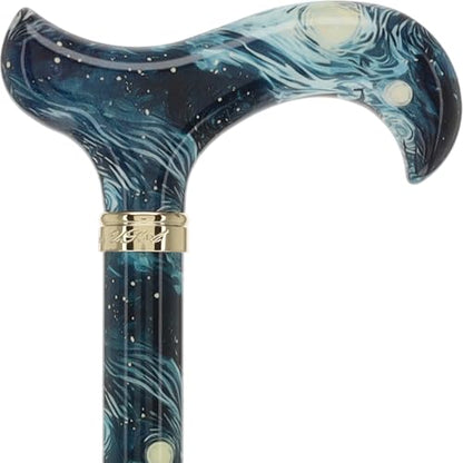 Royal RC Canes Walking Sticks for Men and Women - Stylish Designer Fashionable Adjustable Derby Canes - Lightweight Aluminum Cool Walking Sticks with HD Patterns - color: Blue, Green, and Yellow (Multicoloured)