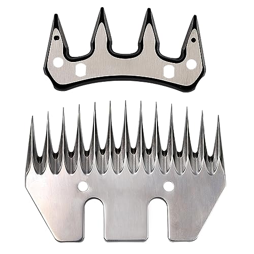 Sheep Shears Blades Replacement Clipper Blades Stainless Steel Straight 13 Tooth Electric Wool Comb Cutter Goats Clipper Scissors Blade