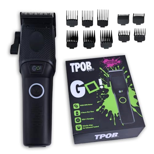 TPOB Professional Barber Hair Clippers (Black) - color: Black