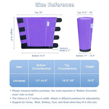 Fly Boots for Horses Set of 4, Loose Fitting Mesh Horse Fly Boots Leggings, Reduce-Stomping Adjustable Equine Leg Wraps & Socks, Stay Up Not Sag, No Rub (Purple) - color: Purple