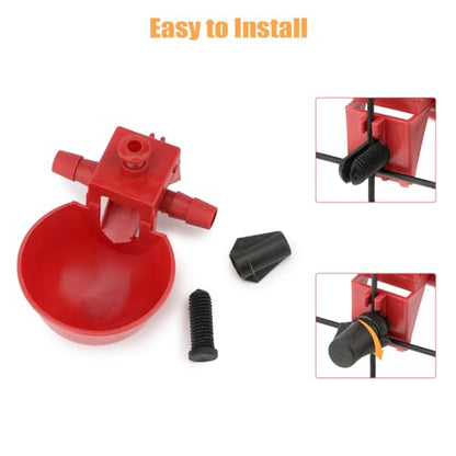 Wontee Chicken Waterer Cups 10PCS Automatic Poultry Water Feeder for Chicks Turkeys Ducks Goose Quail