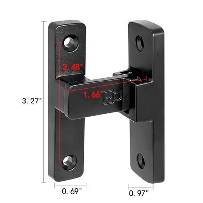 Black 90 Degree Barn Door Lock ，Right Angle Door Lock Latch - color: Black_90 Degree