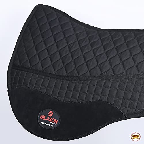 HILASON Western All Purpose Horse English Saddle Pad | All-Purpose - color: Black