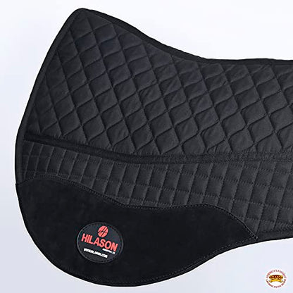 HILASON Western All Purpose Horse English Saddle Pad | All-Purpose - color: Black