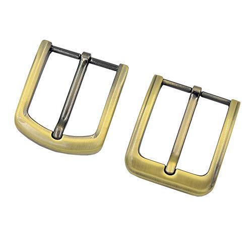 DGOL Leather Craft DIY 2 pcs Bronze Strap Prong Pin Belt Buckle Webbing Buckles 1-1/2 Inch (40 mm)