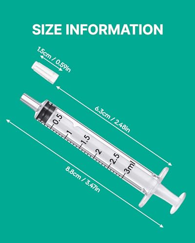 50 Pack 3ml Oral Syringes for Liquid without Needle Individually Wrapped - style: 3ml
