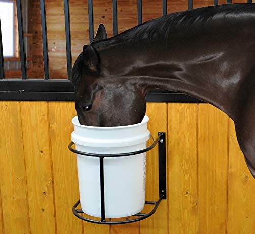 Heavy Duty Horse Bucket Holder Package of 2 Securely Hang Your 5-Gallon Horse Water and Feed Buckets With These Sturdy All Steel Construction Design