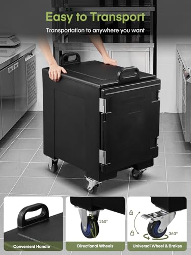 Catering Food Warmer, 82Qt Front Loading Hot Box for Catering for Camping
