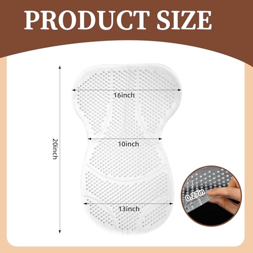 Anti-Slip TPE Pad for Horse English Saddle Pad, White | Ample Cushioning, Relieve Horse Back Pressure, Prevent Injuries, Fit Western Saddle, Dressage, Jumping and Daily Training