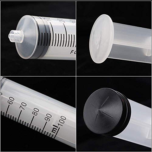 2pcs 100ml Plastic Syringes with 2pcs 47in Flexible Tubing and Luer Tips