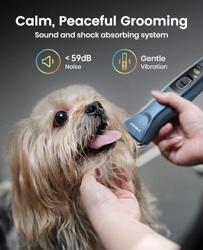 oneisall Professional Dog Clippers Dual Battery Unlimited Runtime A5 Blade