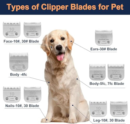 7FC Clipper Blade Compatible with Andis, Wahl and Oster Dog Clippers,3 PACK - color: 7FC 3PACK
