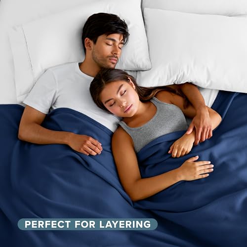 Bare Home Polar Fleece Blanket (Throw, Dark Blue) - color: 07 - Dark Blue, size: Throw