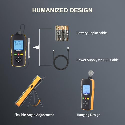 Tzone Wet Bulb Thermometer Dew Point Meter Temperature Humidity Data Logger