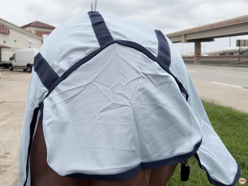 HILASON Horse Fly Sheet Breathable Mesh UV Protection Mosquito Bug Summer - color: White, size: 66 In