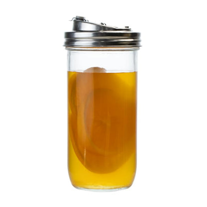 2PCS Mason Jar Drinking Lids,Stainless Steel Wide Mouth Mason Jar Sip Lid Accessories,Anticracking Leak Proof Seal Flip Cap Cover Airtight Accessories for Drink - style: Can