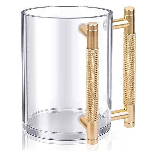 Judaica Hand Washing Cup for Netilat Yadayim with Dual Handles - color: Golden Handle