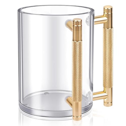 Judaica Hand Washing Cup for Netilat Yadayim with Dual Handles - color: Golden Handle