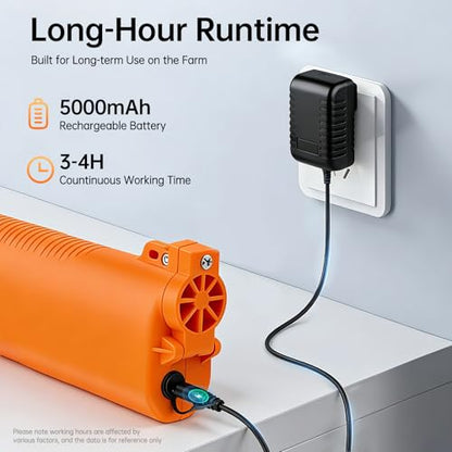 Cattle Prod Stick, 35.82in Rechargeable Waterproof Electric Livestock Prodder with 5000mAh Battery, 3-4h Working Time for Herding Cattle, Pigs, Sheep
