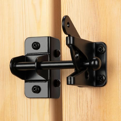 4" Self-Locking Gate Latch for Wooden Fence Gravity Latch, 2pcs - size: Normal