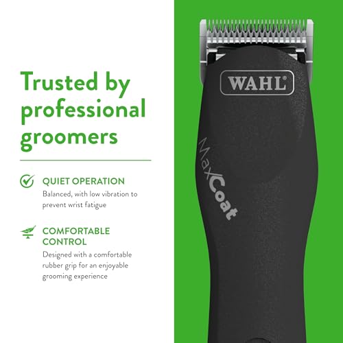 Wahl Pro Animal Equine MaxCoat Horse Clipper, Black | Powerful Corded Clipper for Thick Coats, Quiet Performance, Includes a #10 Competition Series Blade