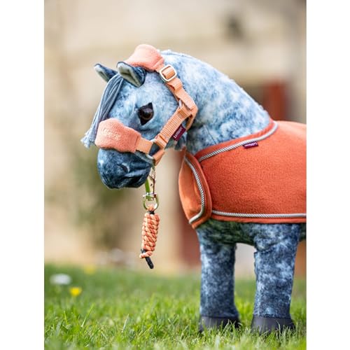 LeMieux Toy Pony Vogue Halter & Leadrope - Ages 3+ - Fleece Padded Noseband - Adjustable Strap - Machine Washable - Chilli - One Size - color: Chilli